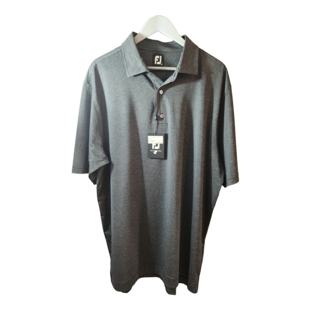 NEW FootJoy FJ Golf Polo Shirt Men's Size XXL Houndstooth NWT